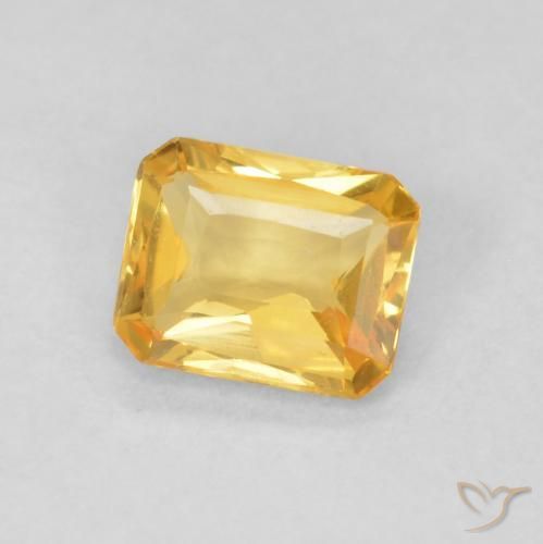 9,17 ctw natürlicher Mittleres Gold Saphir, Oktagonschliff, VVS
