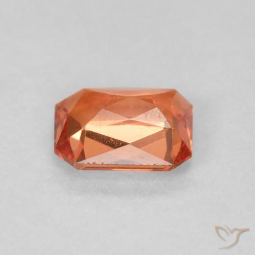 9,17 ctw natürlicher orange-rot Saphir, Oktagonschliff, VS