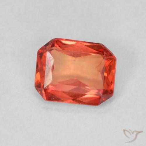9,17 ctw natürlicher rötlich-orange Saphir, Oktagonschliff, VS