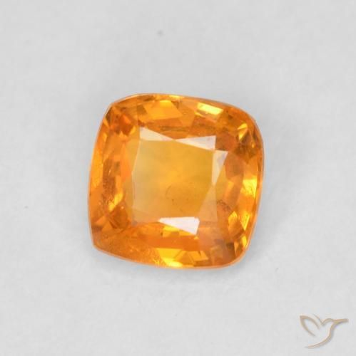 9,17 ctw natürlicher hellorange Saphir, Kissen, VS