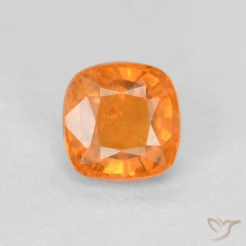 0.55ct Natürlicher hellorange Saphir, Kissen, VS