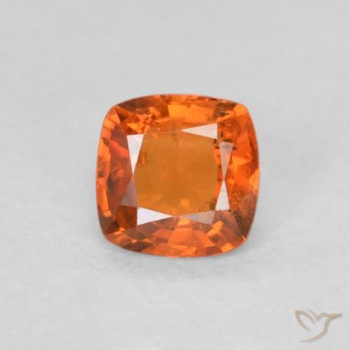 0.47ct Natürlicher rötlich-orange Saphir, Kissen, VS