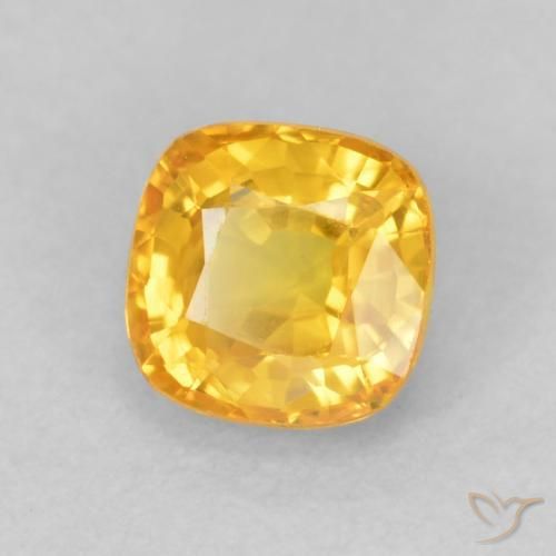 9,17 ctw natürlicher gold-orange Saphir, Kissen, VVS-VS