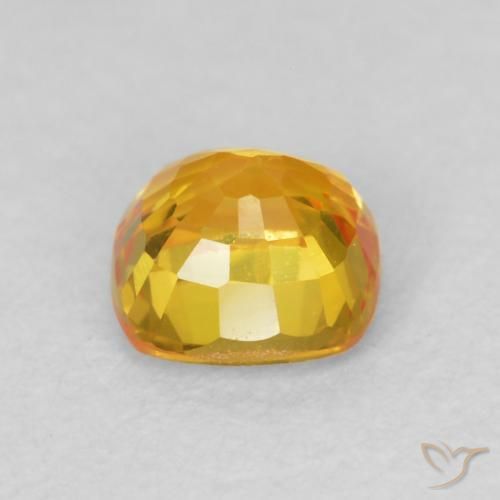 9,17 ctw natürlicher gold-orange Saphir, Kissen, VVS-VS