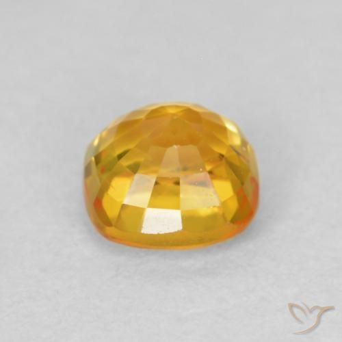 9,17 ctw natürlicher gold-orange Saphir, Kissen, VVS-VS