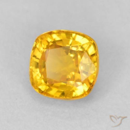 9,17 ctw natürlicher Gold-Orange Saphir, Kissen, VVS-VS
