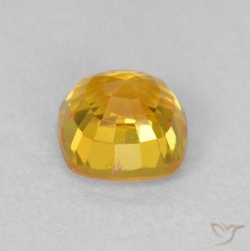 9,17 ctw natürlicher Gold-Orange Saphir, Kissen, VVS-VS