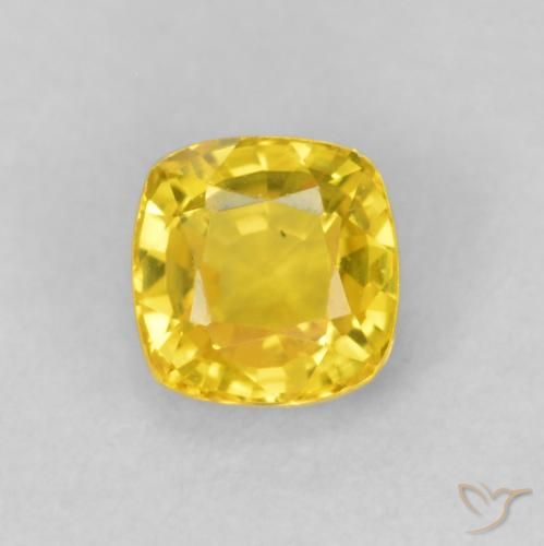 0.54ct Natürlicher Gelblich Gold Saphir, Kissen, VVS-VS