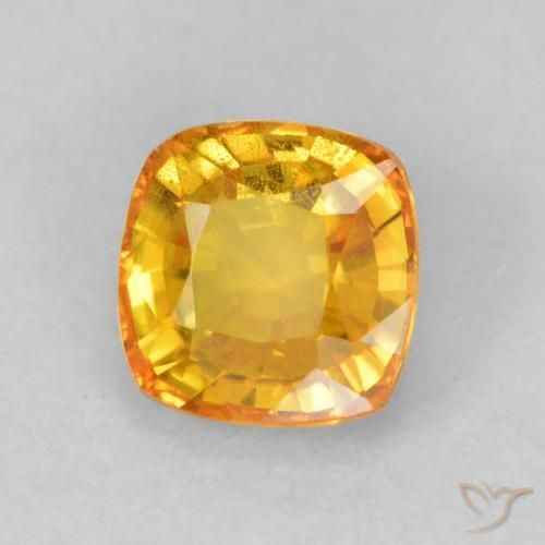 9,17 ctw natürlicher Mittelorange Saphir, Kissen, VS-SI