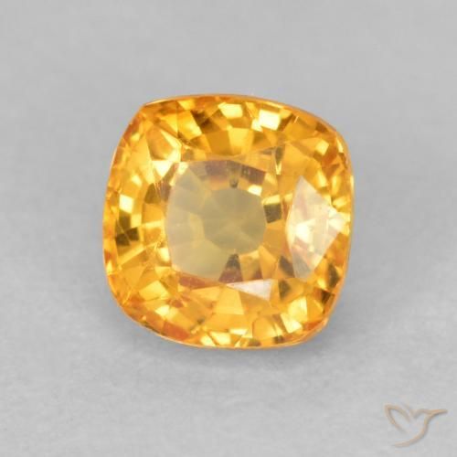 9,17 ctw natürlicher Mittelorange Saphir, Kissen, VVS-VS