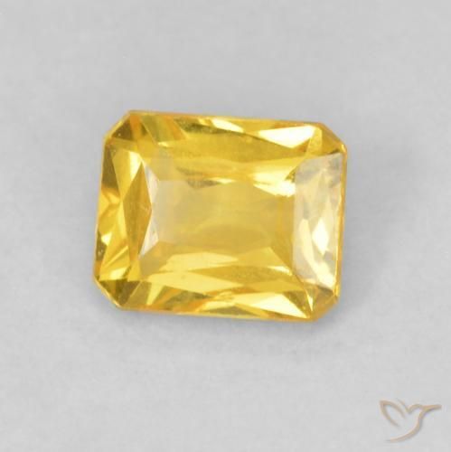 9,17 ctw natürlicher Golden Saphir, Oktagonschliff, VVS-VS