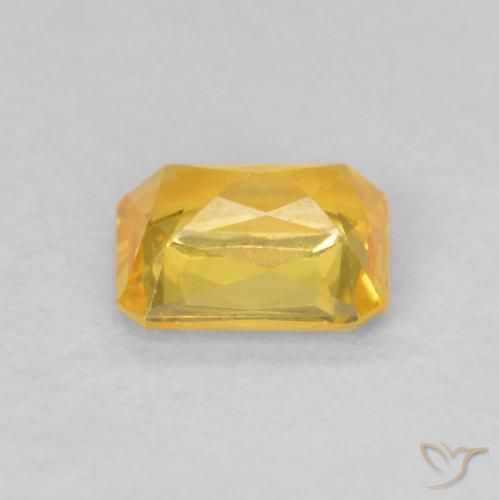 9,17 ctw natürlicher Golden Saphir, Oktagonschliff, VVS-VS