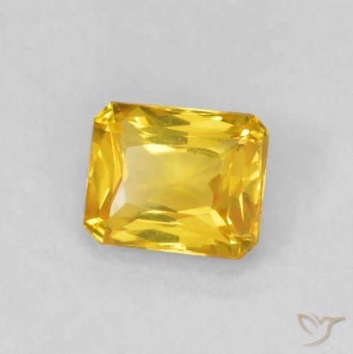 9,17 ctw natürlicher Gold-Orange Saphir, Oktagonschliff, VVS-VS