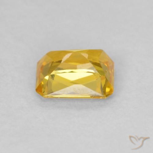 9,17 ctw natürlicher Gold-Orange Saphir, Oktagonschliff, VVS-VS