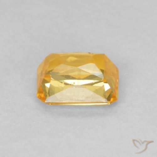 9,17 ctw natürlicher Tiefes Goldorange Saphir, Oktagonschliff, VVS-VS