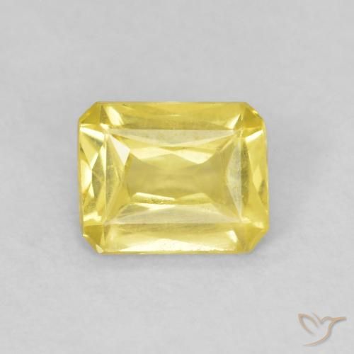 0.47ct Natürlicher Erdiges Gelb Saphir, Smaragdschliff, VVS-VS