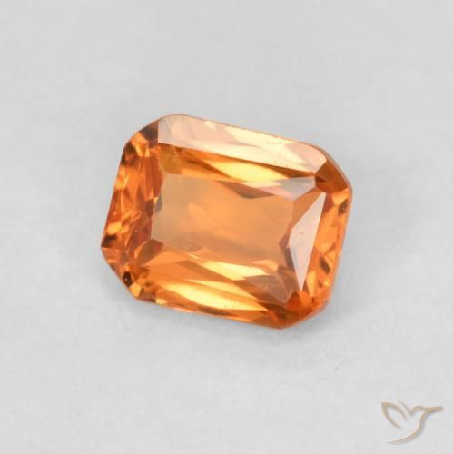9,17 ctw natürlicher Mittelorange Saphir, Oktagonschliff, VVS