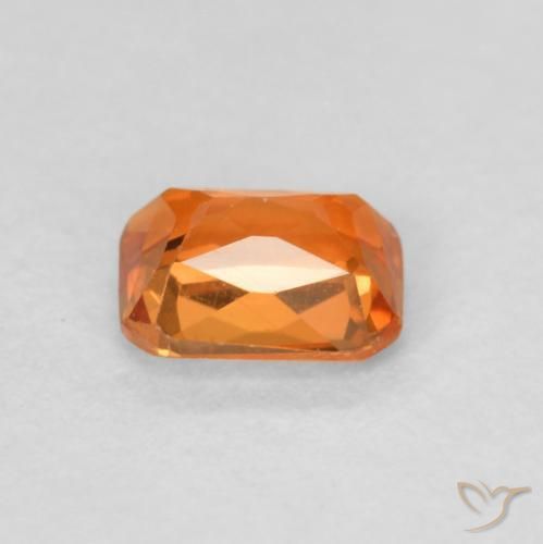 9,17 ctw natürlicher Mittelorange Saphir, Oktagonschliff, VVS