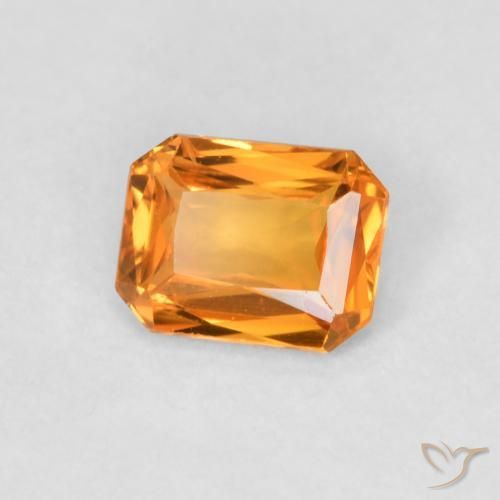 9,17 ctw natürlicher Mittelorange Saphir, Oktagonschliff, VVS-VS