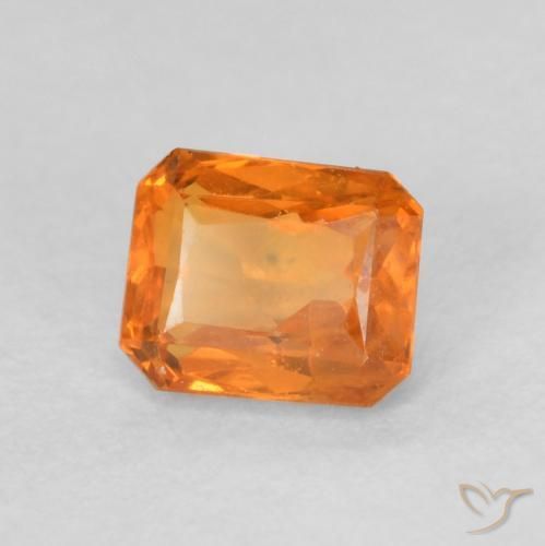 9,17 ctw natürlicher hellorange Saphir, Oktagonschliff, VVS-VS