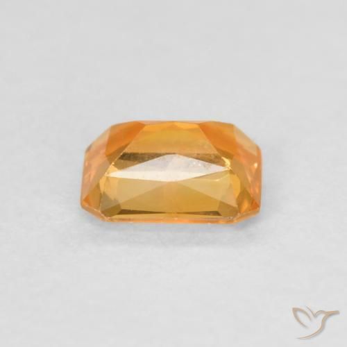 9,17 ctw natürlicher Medium Light-Orange Saphir, Oktagonschliff, VVS-VS