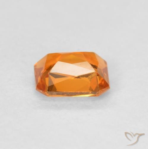 9,17 ctw natürlicher hellorange Saphir, Oktagonschliff, VVS-VS