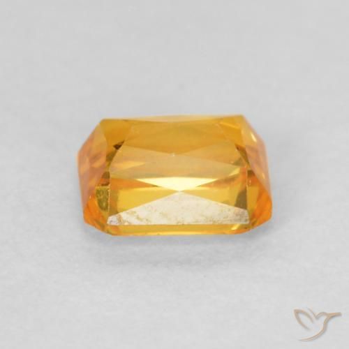 9,17 ctw natürlicher Dunkelorange-Gold Saphir, Oktagonschliff, VS