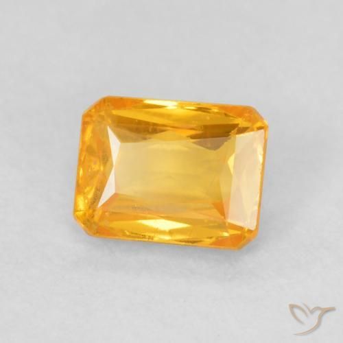 9,17 ctw natürlicher Orange-Gold Saphir, Oktagonschliff, VS