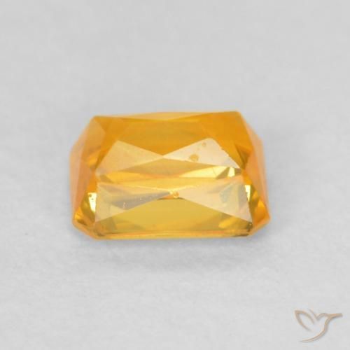 9,17 ctw natürlicher Orange-Gold Saphir, Oktagonschliff, VS