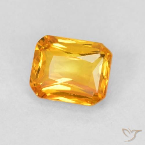 9,17 ctw natürlicher Aprikose Orange Saphir, Oktagonschliff, VVS-VS