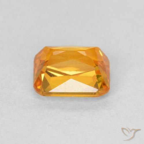 9,17 ctw natürlicher Aprikose Orange Saphir, Oktagonschliff, VVS-VS