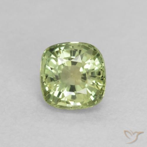 0.55ct Natürlicher hellgrün Saphir, Kissen, VS