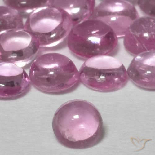 0.09ct Natürlicher hellrosa Saphir, Runden, Transparent