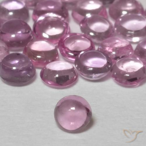 0.11ct Natürlicher Helles Royal Lila Pink Saphir, Runden, Transparent