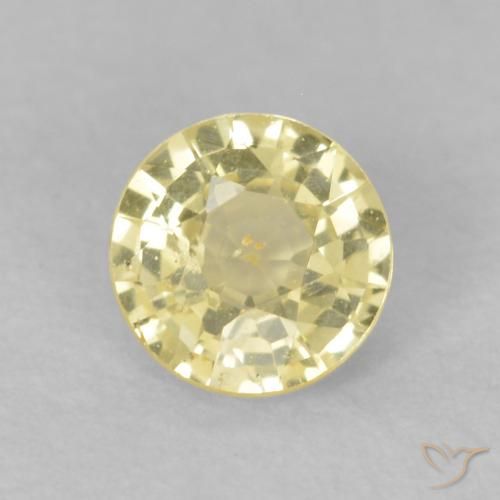 0.44ct Natürlicher Warmes Gelb Saphir, Runden, VS, Photo A
