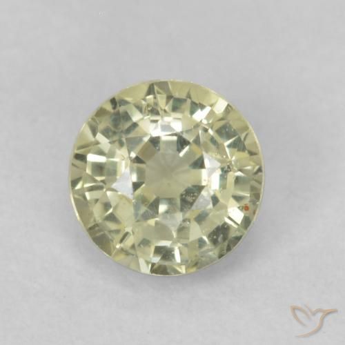 0.49ct Natürlicher hellgelb Saphir, Runden, VS