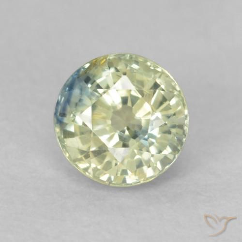 0.58ct Natürlicher Medium Light-Yellow Saphir, Runden, VS