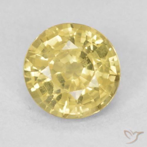 0.48ct Natürlicher hellgelb Saphir, Runden, VVS-VS