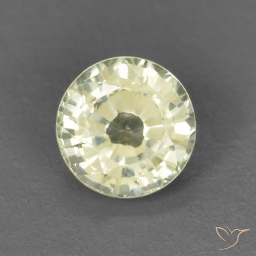 0.40ct Natürlicher hellgelb Saphir, Runden, VVS-VS