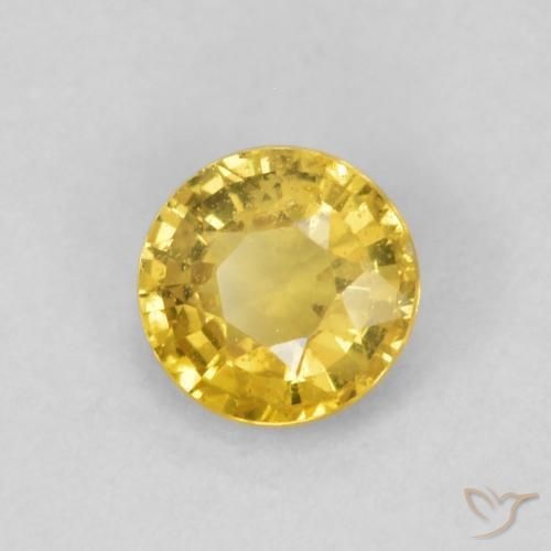 9,17 ctw natürlicher Hell Gold Saphir, Runden, SI