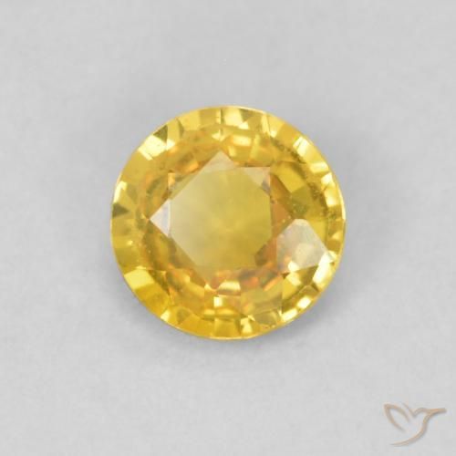 9,17 ctw natürlicher Mittelgold Saphir, Runden, VS