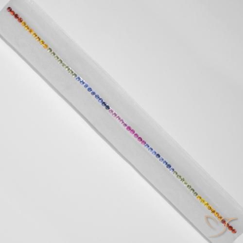 5.57 ct natürliche Mehrfarbig Saphir-Edelsteine, Runden, VS