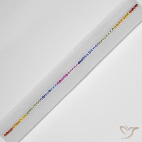 5.57 ct natürliche Mehrfarbig Saphir-Edelsteine, Runden, VS