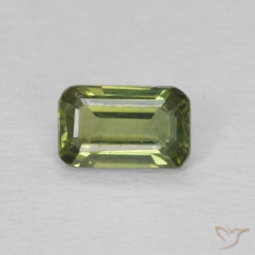 0.44ct Natürlicher Helles Waldgrün Saphir, Smaragdschliff, VVS-VS