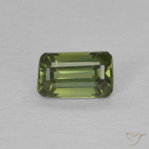 0.48ct Natürlicher tiefgrün Saphir, Smaragdschliff, VVS-VS