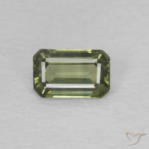 0.42ct Natürlicher Warmes Waldgrün Saphir, Smaragdschliff, VVS-VS