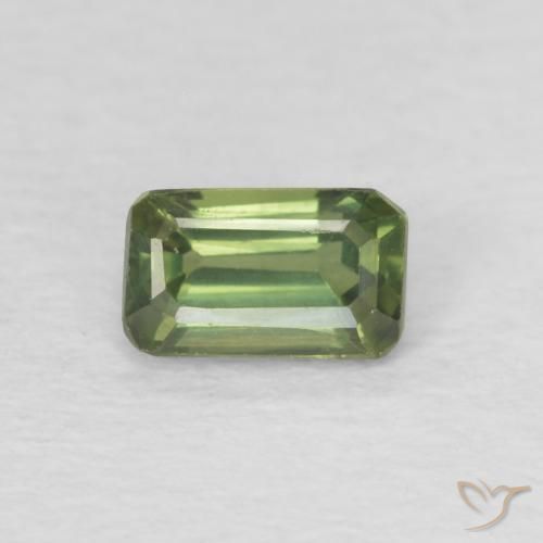 0.50ct Natürlicher Waldgrün Saphir, Smaragdschliff, VVS-VS