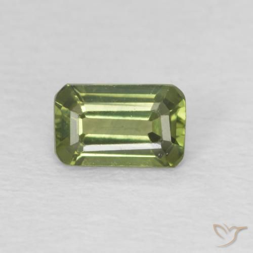 0.44ct Natürlicher tiefgrün Saphir, Smaragdschliff, VVS-VS