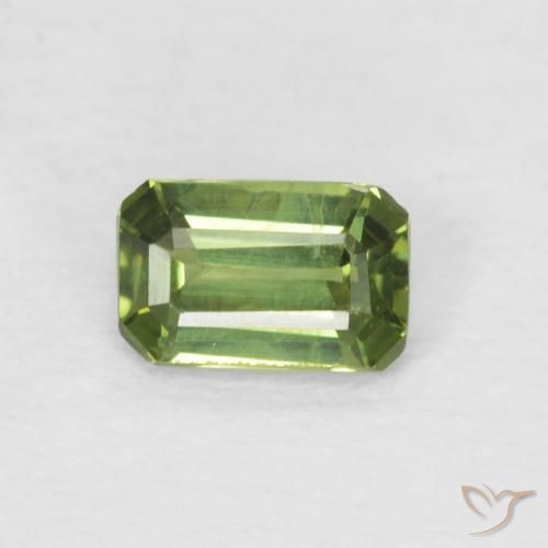 0.41ct Natürlicher Helles Waldgrün Saphir, Smaragdschliff, VS