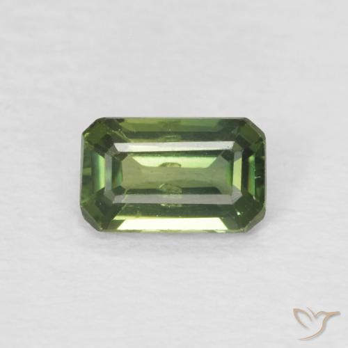 0.40ct Natürlicher tiefgrün Saphir, Smaragdschliff, VS